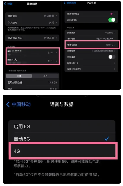 临江苹果手机维修分享iPhone14如何切换4G/5G? iPhone14 5G网络切换方法 