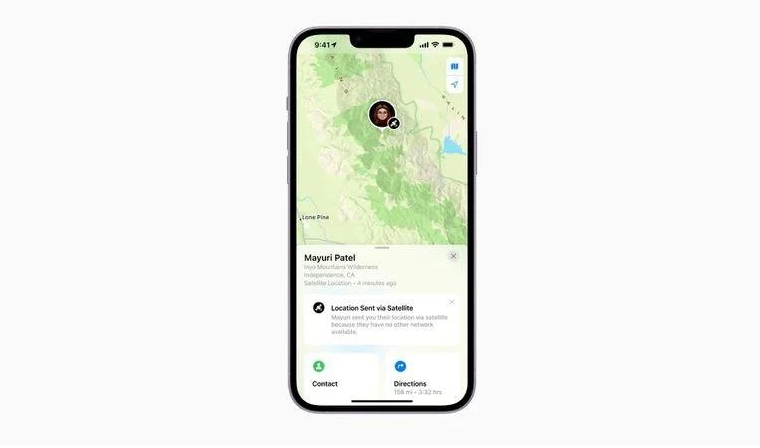 临江苹果14维修分享iPhone14系列中 FindMy功能通过卫星分享位置方法教程 