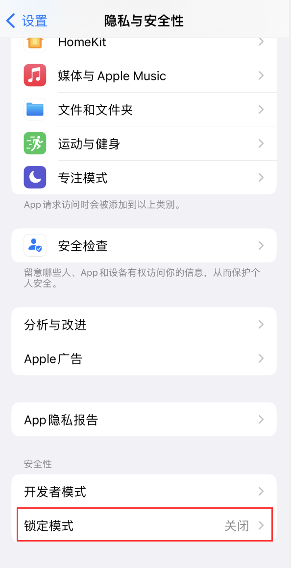 临江苹果手机维修分享iOS 16 “锁定模式”是什么 